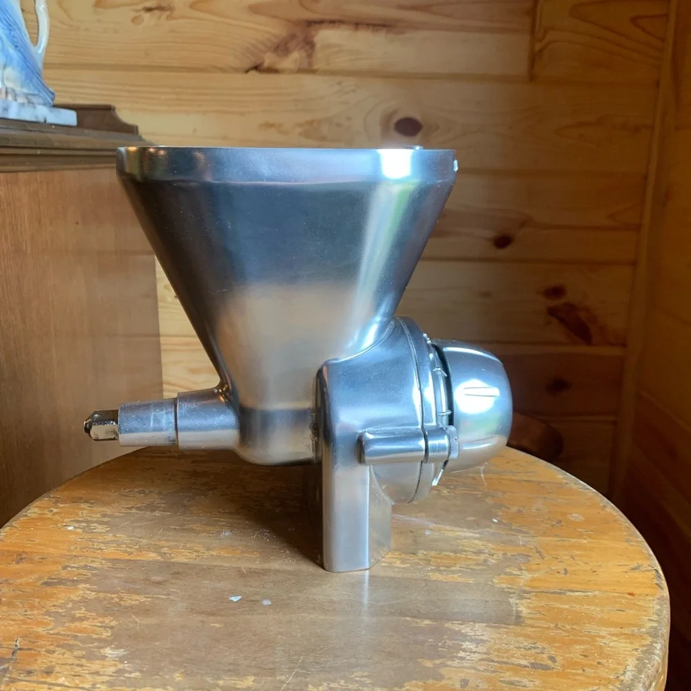 Grain mill kitchenaid Attachment - Shiny Aluminum Finish